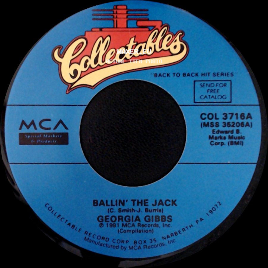 Ray Bolger / Georgia Gibbs - Once In Love With Amy / Ballin' The Jack side B
