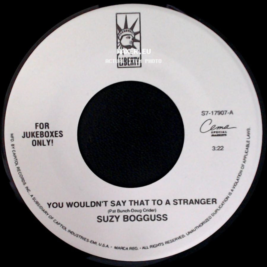 Suzy Bogguss - You Wouldn't Say That To A Stranger / Something Up My Sleeve (Duet With Billy Dean) side A
