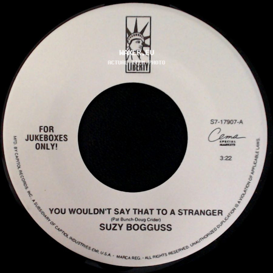 Suzy Bogguss - Something Up My Sleeve (Duet With Billy Dean) / You Wouldn't Say That To A Stranger side B