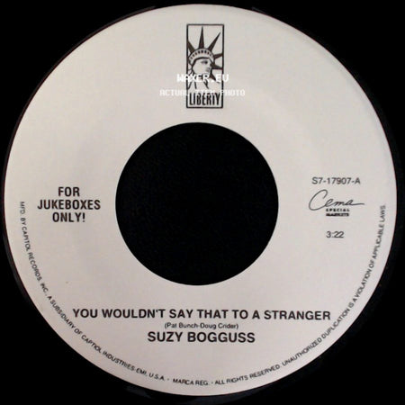 Suzy Bogguss - Something Up My Sleeve (Duet With Billy Dean) / You Wouldn't Say That To A Stranger side B