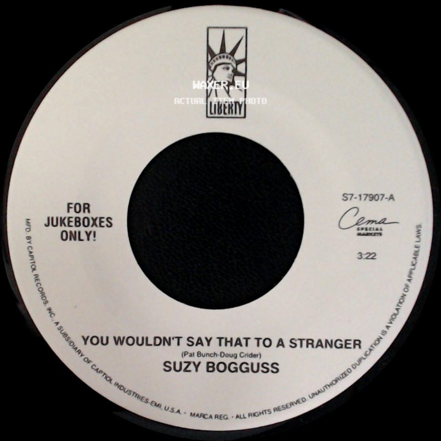 Suzy Bogguss - Something Up My Sleeve (Duet With Billy Dean) / You Wouldn't Say That To A Stranger side B