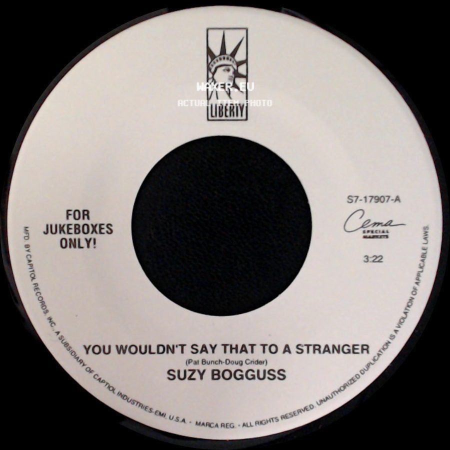Suzy Bogguss - Something Up My Sleeve (Duet With Billy Dean) / You Wouldn't Say That To A Stranger side B
