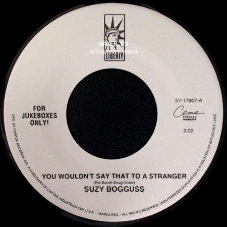 Suzy Bogguss - Something Up My Sleeve (Duet With Billy Dean) / You Wouldn't Say That To A Stranger side B