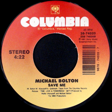 Michael Bolton - When A Man Loves A Woman / Save Me side B
