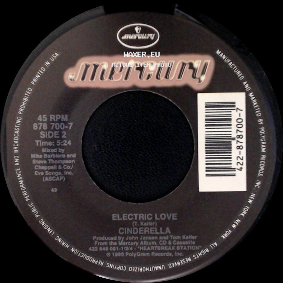 Cinderella - Shelter Me / Electric Love side B