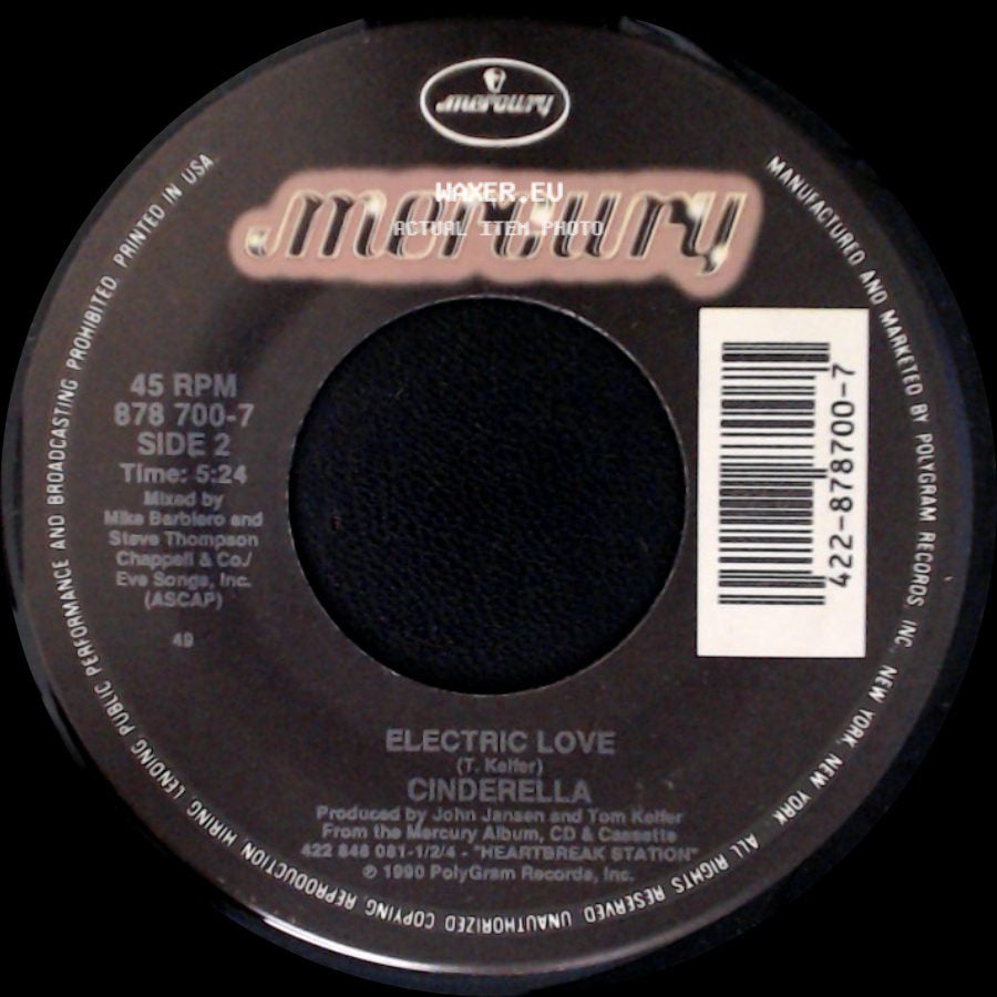 Cinderella - Shelter Me / Electric Love side B