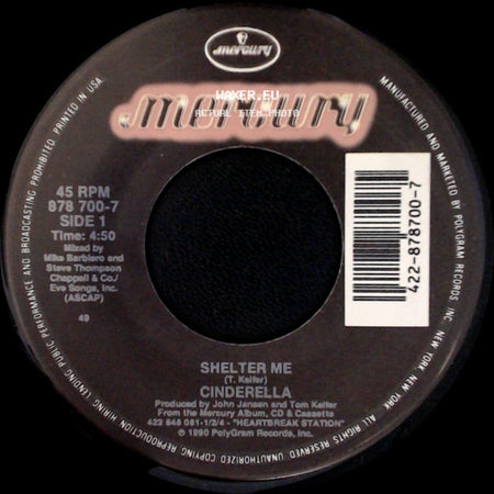 Cinderella - Shelter Me / Electric Love side A