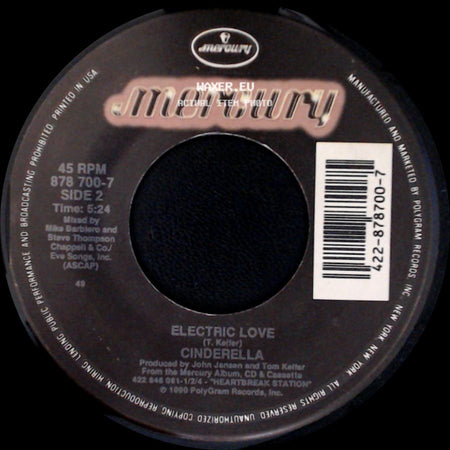 Cinderella - Shelter Me / Electric Love side B