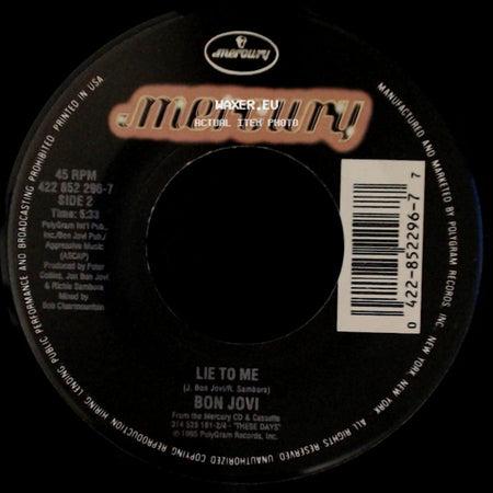 Bon Jovi - Something For The Pain (Edit) / Lie To Me side B