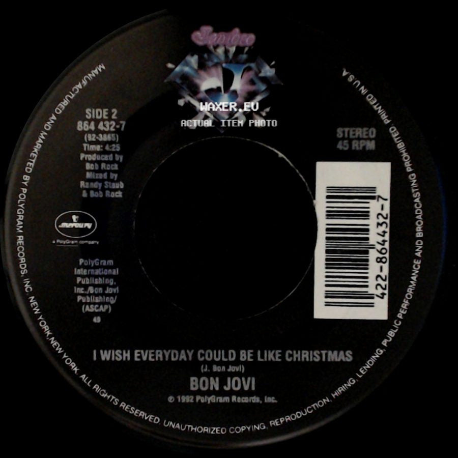 Bon Jovi - Keep The Faith / I Wish Everyday Could Be Like Christmas side B
