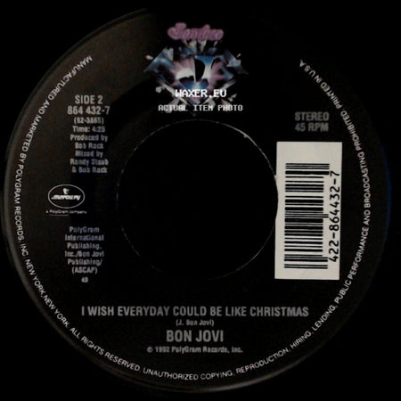 Bon Jovi - Keep The Faith / I Wish Everyday Could Be Like Christmas side B