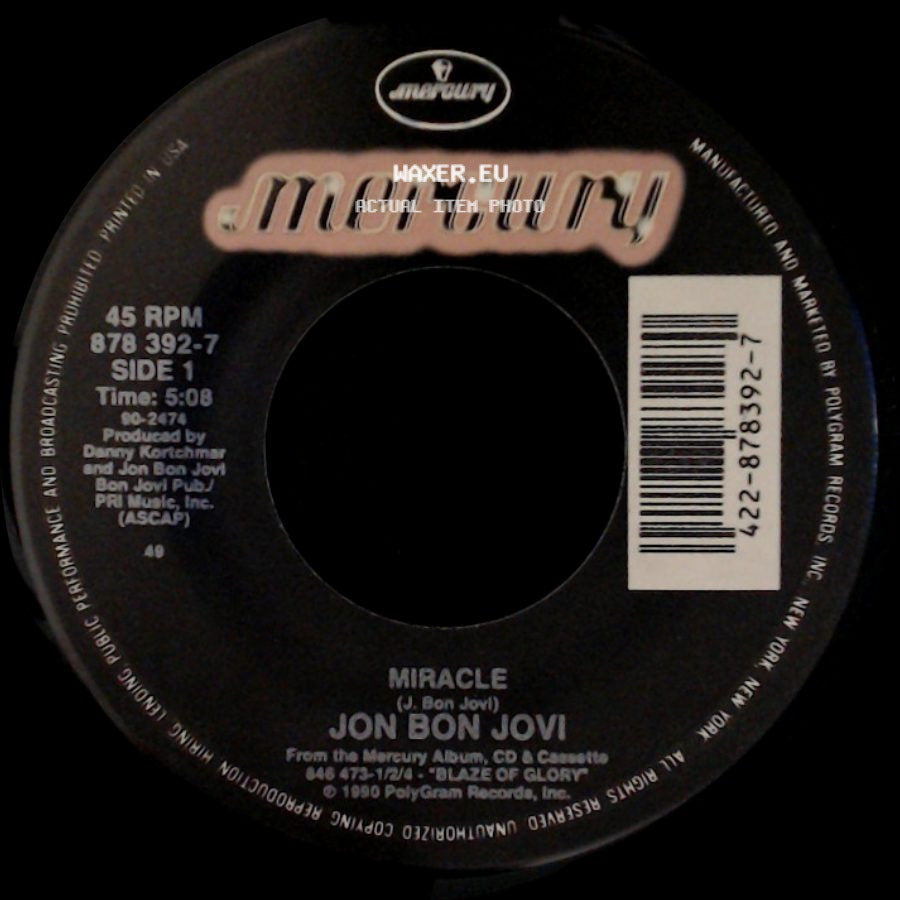 Jon Bon Jovi - Miracle / Blood Money side A