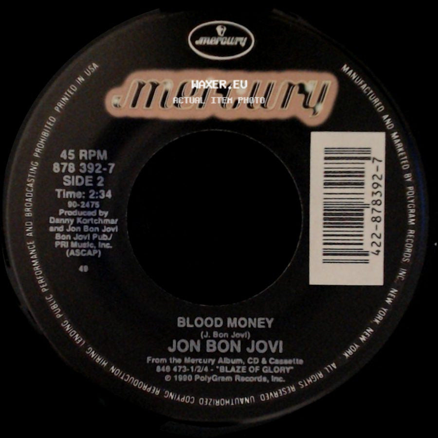 Jon Bon Jovi - Miracle / Blood Money side B
