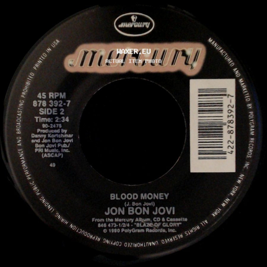 Jon Bon Jovi - Miracle / Blood Money side B