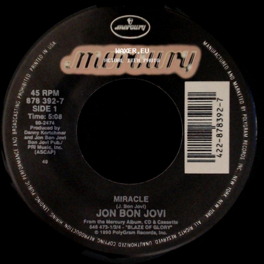 Jon Bon Jovi - Miracle / Blood Money side A