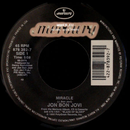 Jon Bon Jovi - Miracle / Blood Money side A