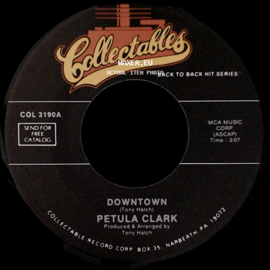 Petula Clark - Kiss Me Goodbye / Downtown side B