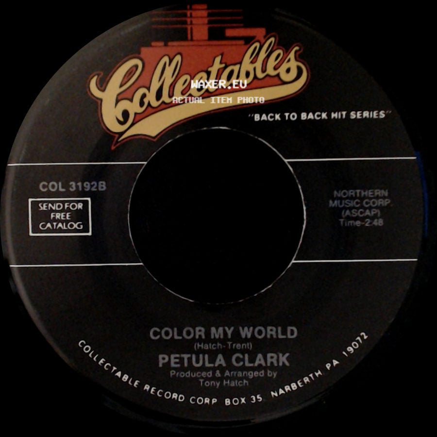 Petula Clark - Round Every Corner / Color My World side B