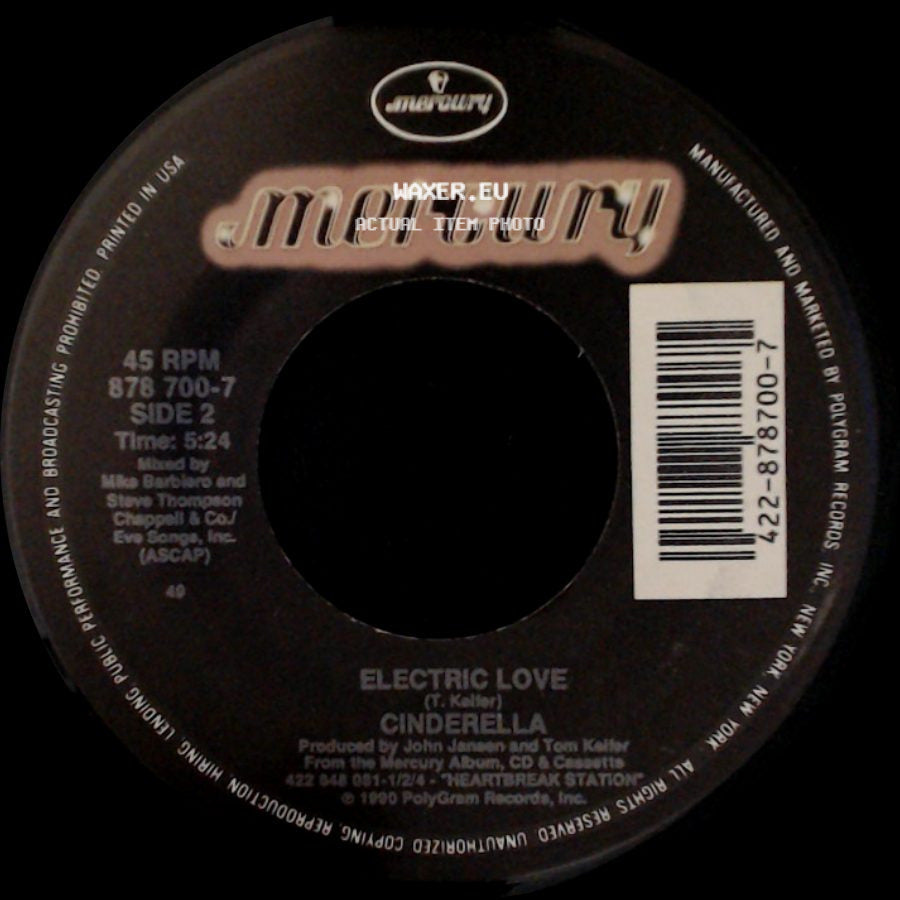 Cinderella - Shelter Me / Electric Love side B
