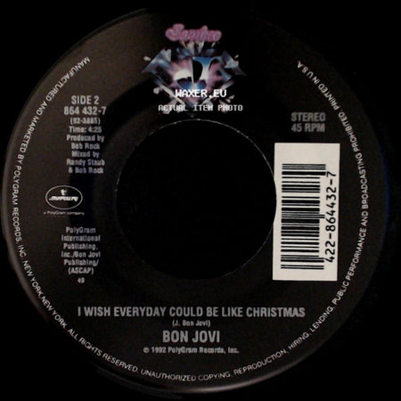 Bon Jovi - Keep The Faith / I Wish Everyday Could Be Like Christmas side B