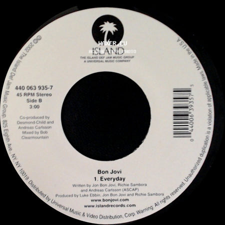 Bon Jovi - Everyday / Everyday side B