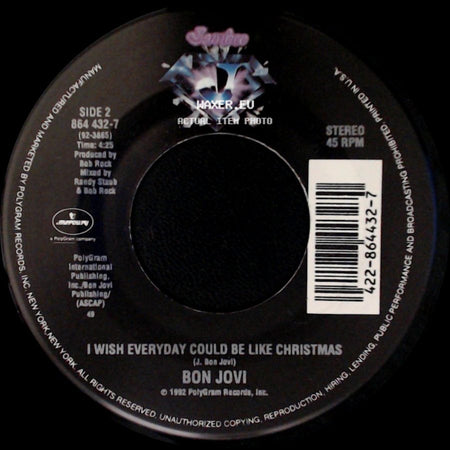 Bon Jovi - Keep The Faith / I Wish Everyday Could Be Like Christmas side B