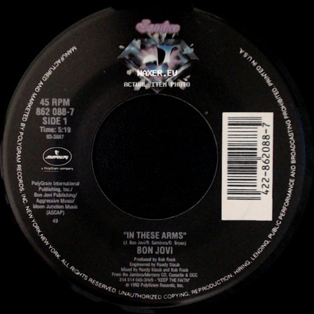 Bon Jovi - In These Arms / Save A Prayer side A