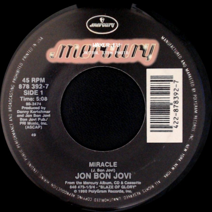 Jon Bon Jovi - Miracle / Blood Money side A