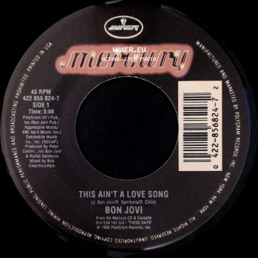 Bon Jovi - This Ain't A Love Song / Always (Live At A&M Studios) side A