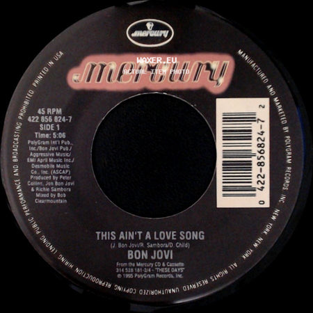 Bon Jovi - This Ain't A Love Song / Always (Live At A&M Studios) side A