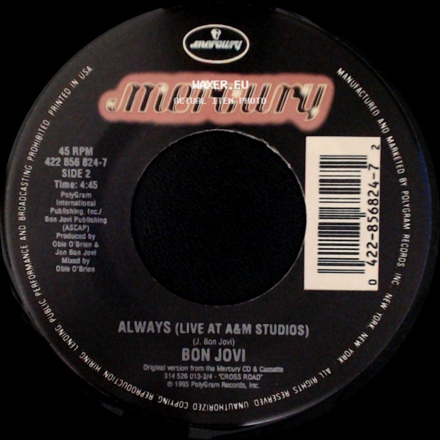 Bon Jovi - This Ain't A Love Song / Always (Live At A&M Studios) side B
