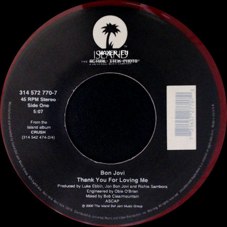Bon Jovi - Thank You For Loving Me / Bed Of Roses side A