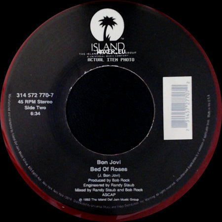 Bon Jovi - Thank You For Loving Me / Bed Of Roses side B