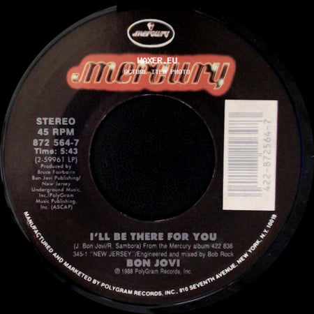 Bon Jovi - Homebound Train / I'll Be There For You side B