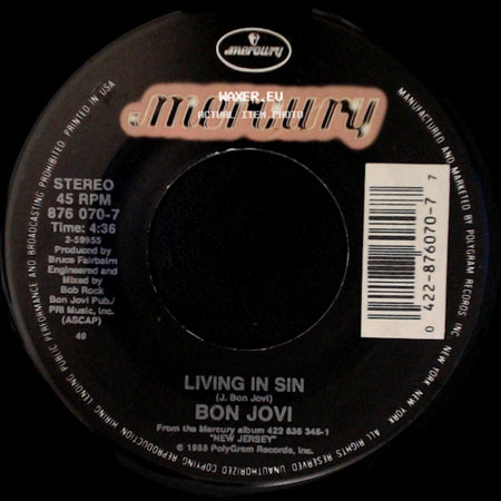 Bon Jovi - Living In Sin / Love Is War side A