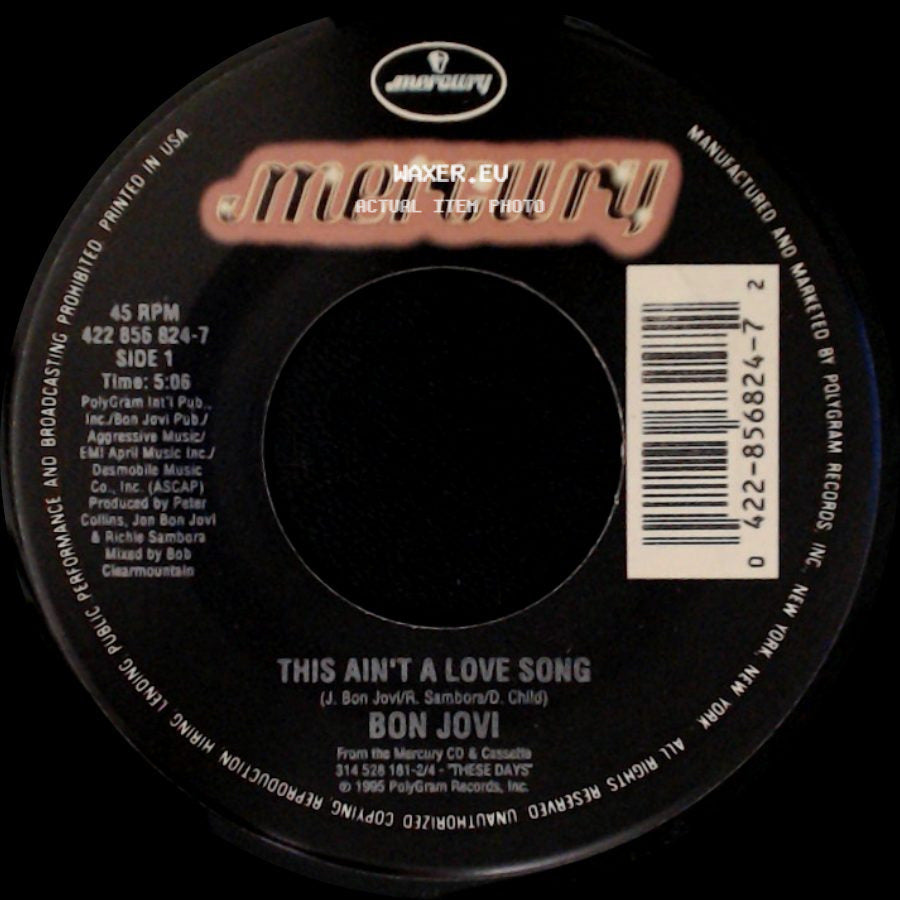 Bon Jovi - This Ain't A Love Song / Always (Live At A&M Studios) side A