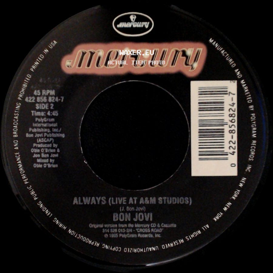 Bon Jovi - This Ain't A Love Song / Always (Live At A&M Studios) side B