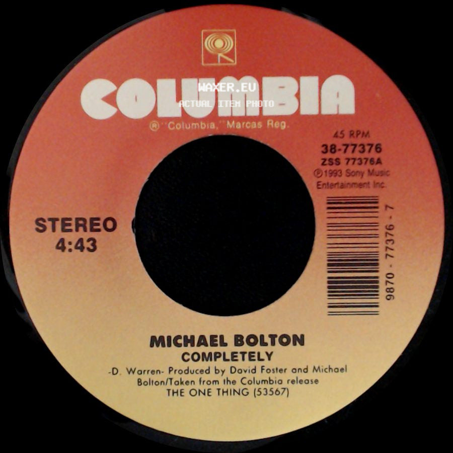 Michael Bolton - That's What Love Is All About (Live From Wembley Arena) / Completely side B