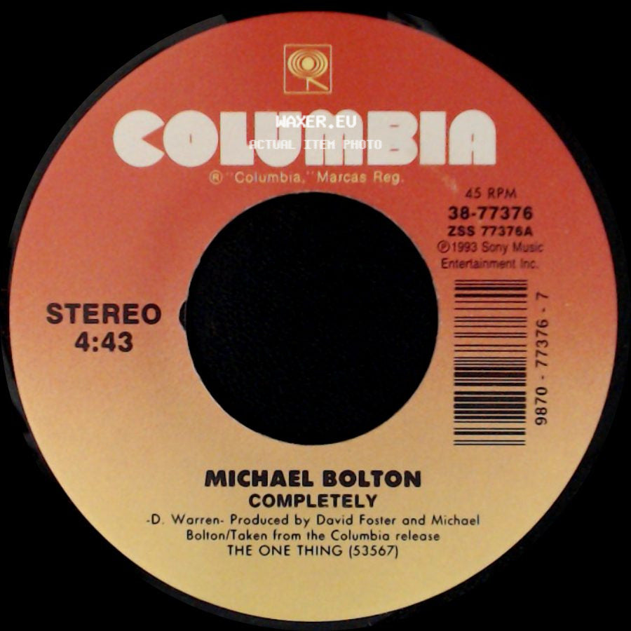 Michael Bolton - Completely / That's What Love Is All About (Live From Wembley Arena) side A