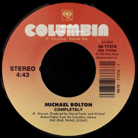 Michael Bolton - Completely / That's What Love Is All About (Live From Wembley Arena) side A