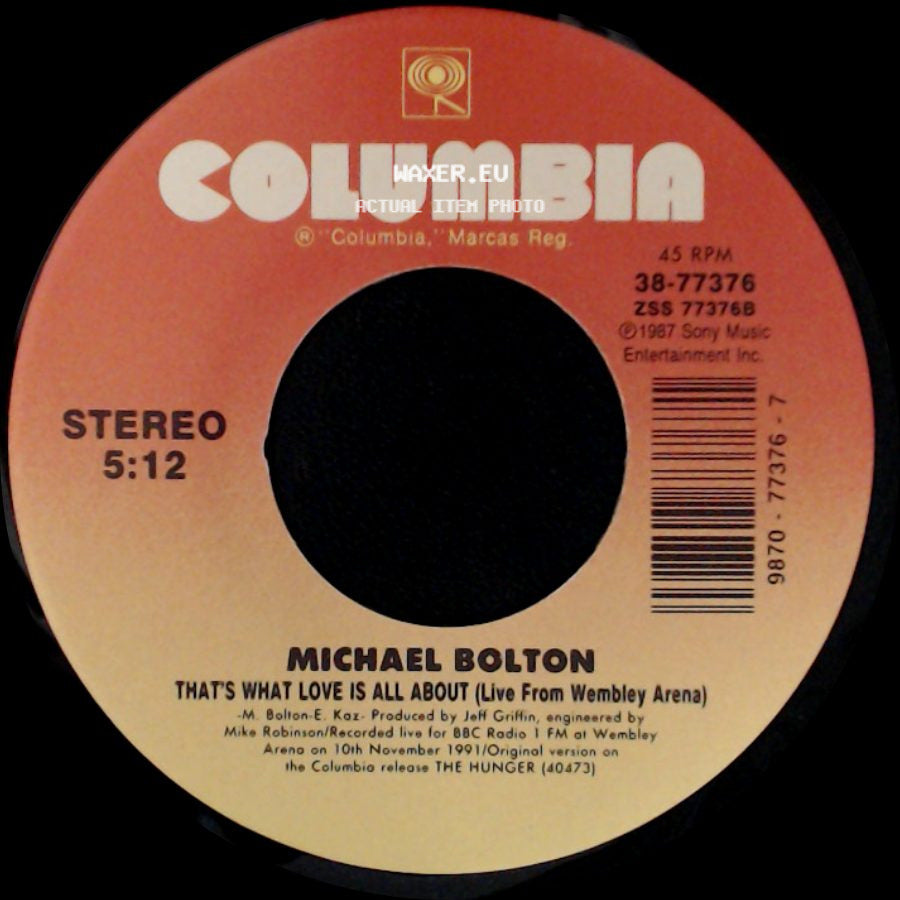 Michael Bolton - Completely / That's What Love Is All About (Live From Wembley Arena) side B