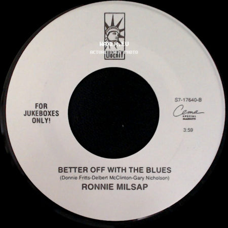 Ronnie Milsap - I'm Playing For You / Better Off With The Blues side B