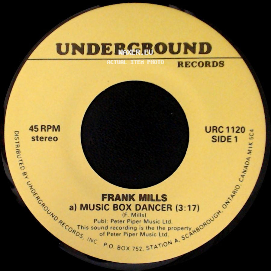 Frank Mills - Music Box Dancer (3:17) / Peter Piper side A