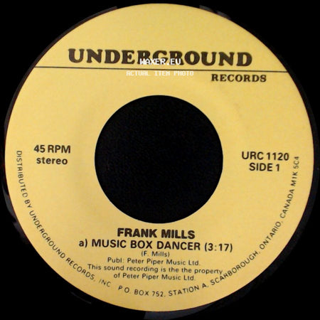 Frank Mills - Music Box Dancer / Peter Piper side A