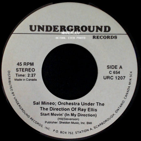 Sal Mineo; Orchestra Under The Direction Of Ray Ellis / Terry Gilkyson And The Easy Riders - Start Movin' (In My Direction) / Marianne side A