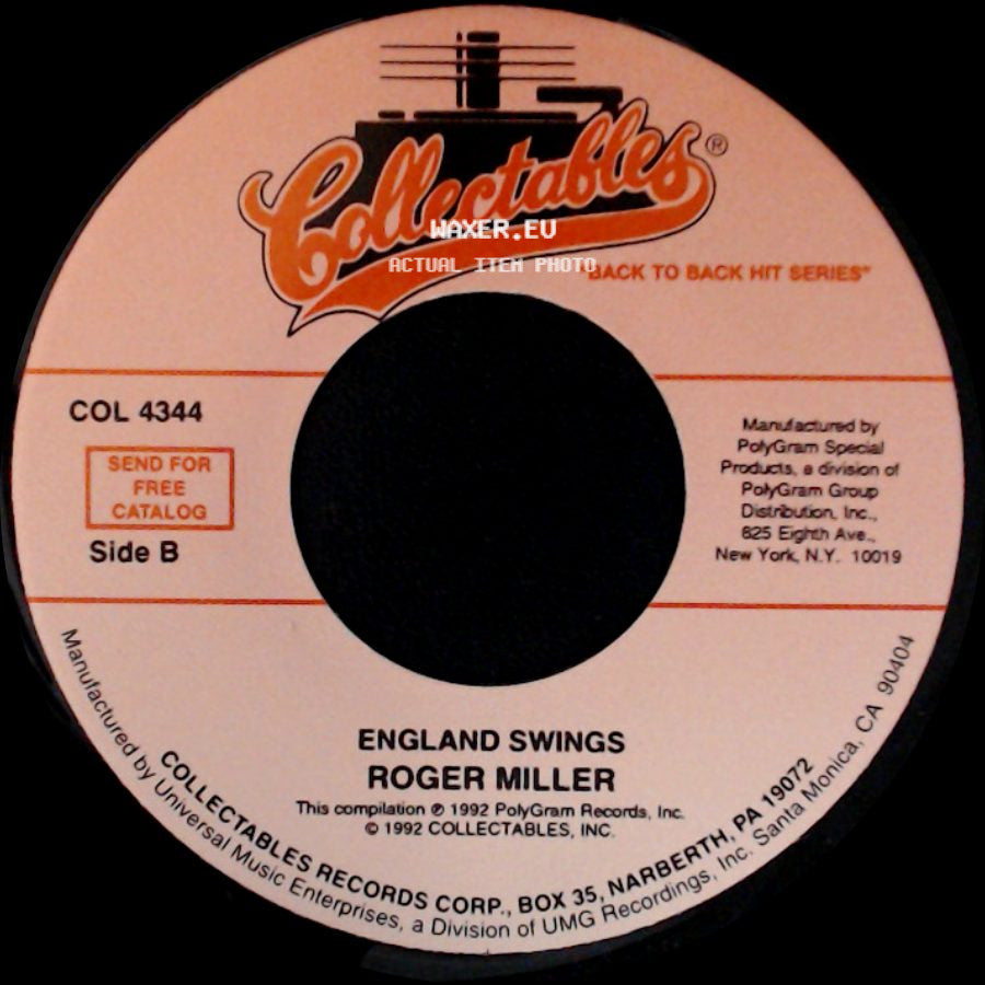Roger Miller - Engine Engine #9 / England Swings side B