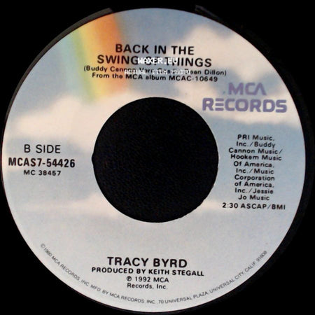 Tracy Byrd - That's The Thing About A Memory / Back In The Swing Of Things side B