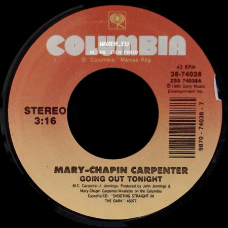 Mary-Chapin Carpenter - Going Out Tonight / When She's Gone side A