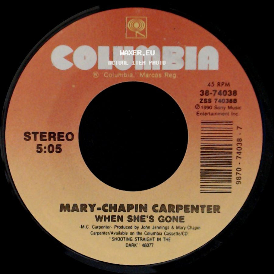 Mary-Chapin Carpenter - Going Out Tonight / When She's Gone side B