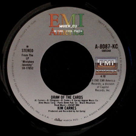 Kim Carnes - Draw Of The Cards / Break The Rules Tonite (Out Of School) side A